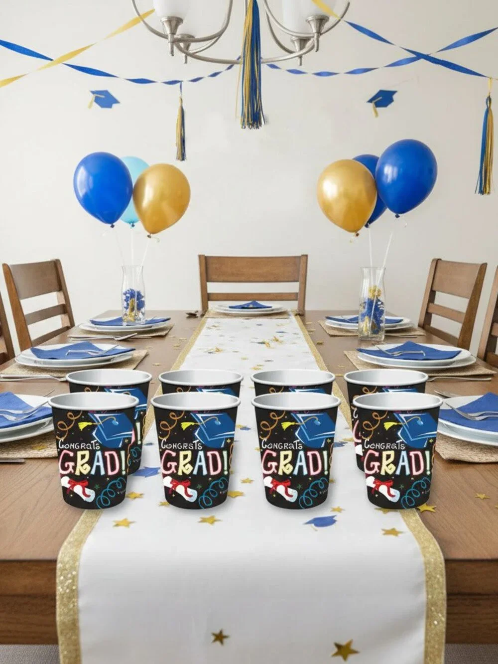 Graduation Party Cups 9oz Paper 8ct Forum Novelties Congrats Grad Tableware